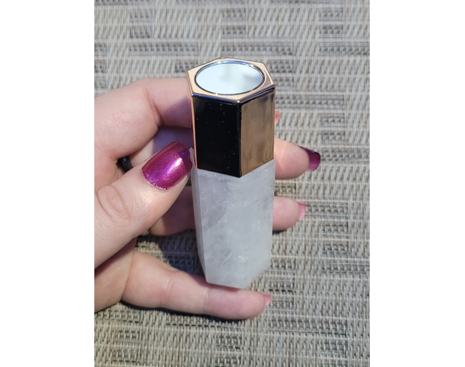 Natural Quartz Essential Oil Massage Roller Single Point Column Empty