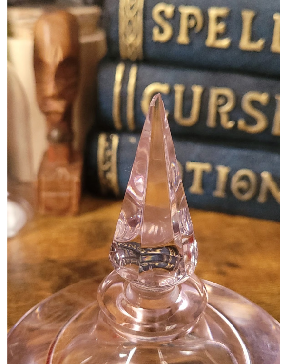 Pink Tinted Glass Perfume Bottle