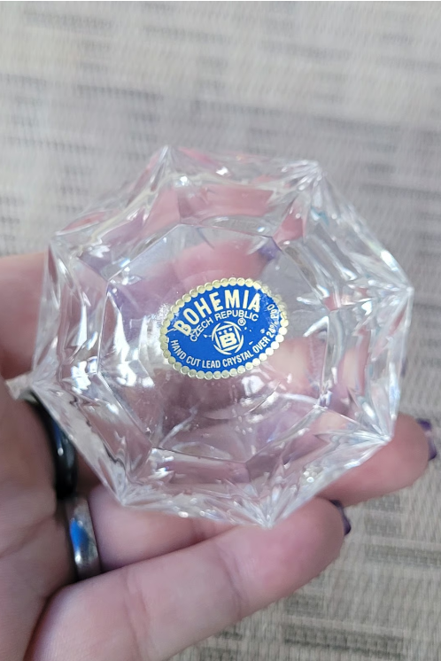 Deco Style Vintage Handcut Crystal Perfume Bottle