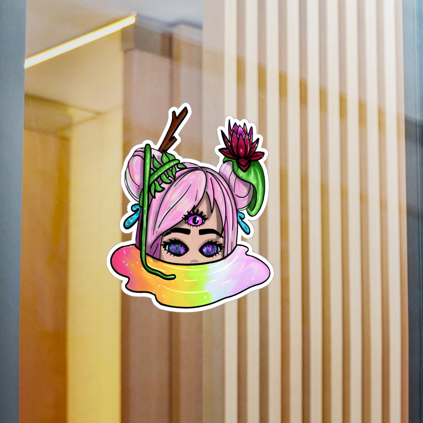 Rainbow Puddles Kiss-Cut Vinyl Decals