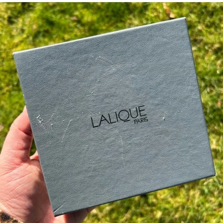 Lalique 2 Fleurs Flacon Empty Crystal Perfume Bottle 1130100