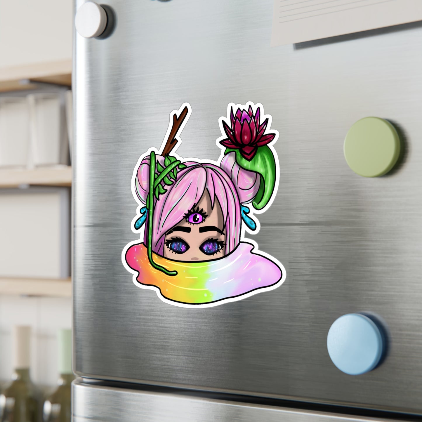 Rainbow Puddles Kiss-Cut Vinyl Decals