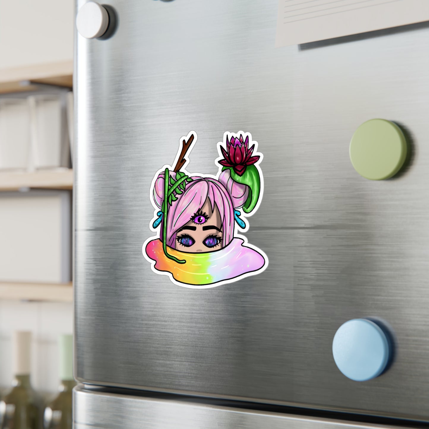 Rainbow Puddles Kiss-Cut Vinyl Decals