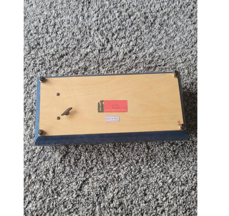 Vintage Italian Jewelry box with Music box inlay