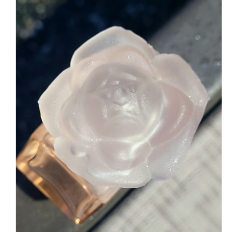 Pink Frosted Empty Glass Perfume Bottle