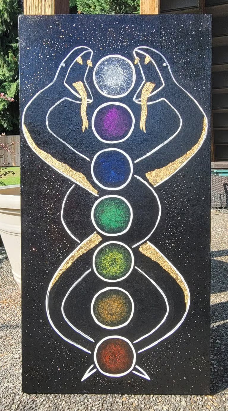 Large Kundalini Chakra Acrylic Painting