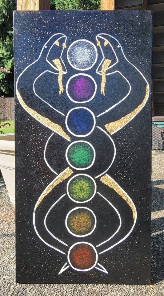 Large Kundalini Chakra Acrylic Painting