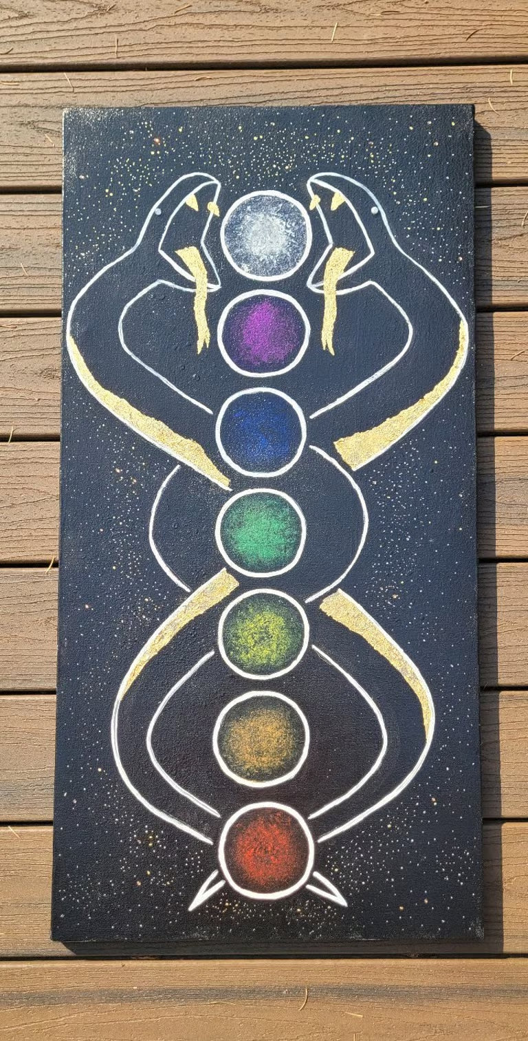 Large Kundalini Chakra Acrylic Painting