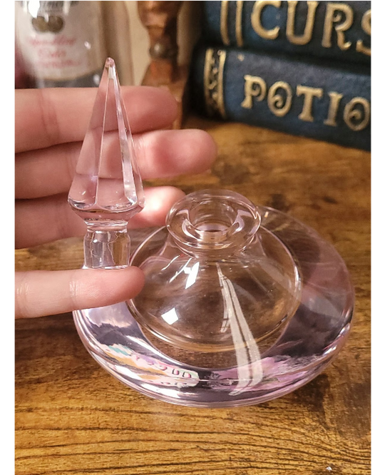 Pink Tinted Glass Perfume Bottle