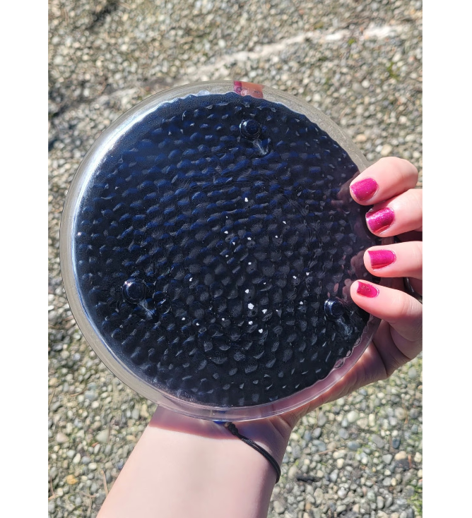 Evil Eye Rose and Babys Breath 6" Resin Jewelry or Trinket Tray