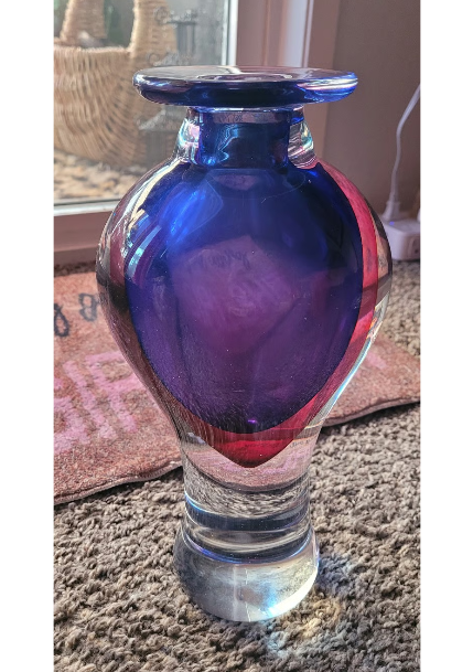 Italian Murano style Decorative Glass Art Vase #1
