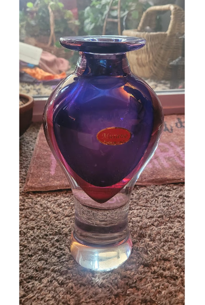 Italian Murano style Decorative Glass Art Vase #1