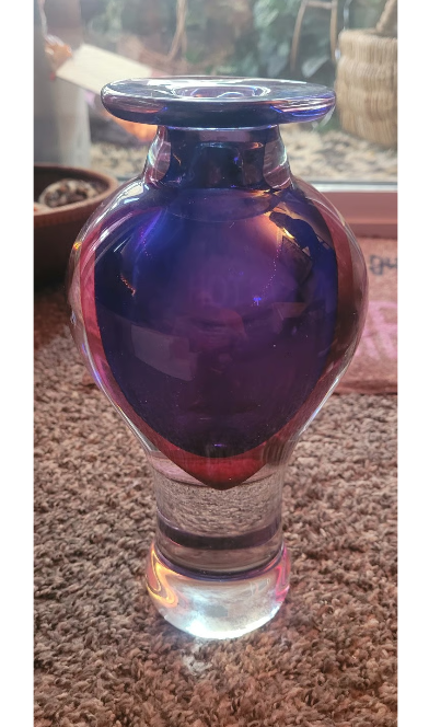 Italian Murano style Decorative Glass Art Vase #1